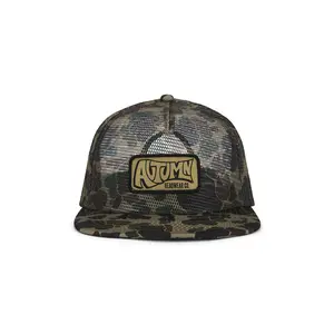 Autumn Headwear Camo Trucker Cap in Green