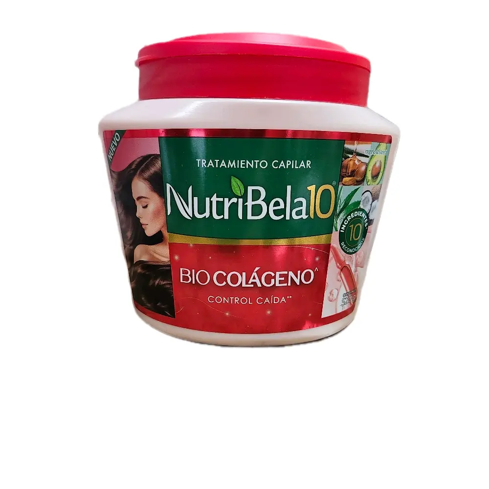NutriBela 10 Bio Collagen Hair Mask for Hydration Frizz & Loss Control Daily Use Treatment Hydrate Repair Moisturizing Aloe Coconut Haircare Hydrating 520g