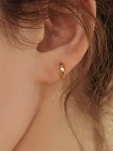 Simple Hoop Earrings, Dainty Lightweight Hoops, Fashionable Earrings for Women & Girls, Casual Jewelry for Party, Daily Clothing Decor, Trendy All-match & Exquisite, Chic Gorgeous Jewelry for Birthday Gift, Lightweight Earring
