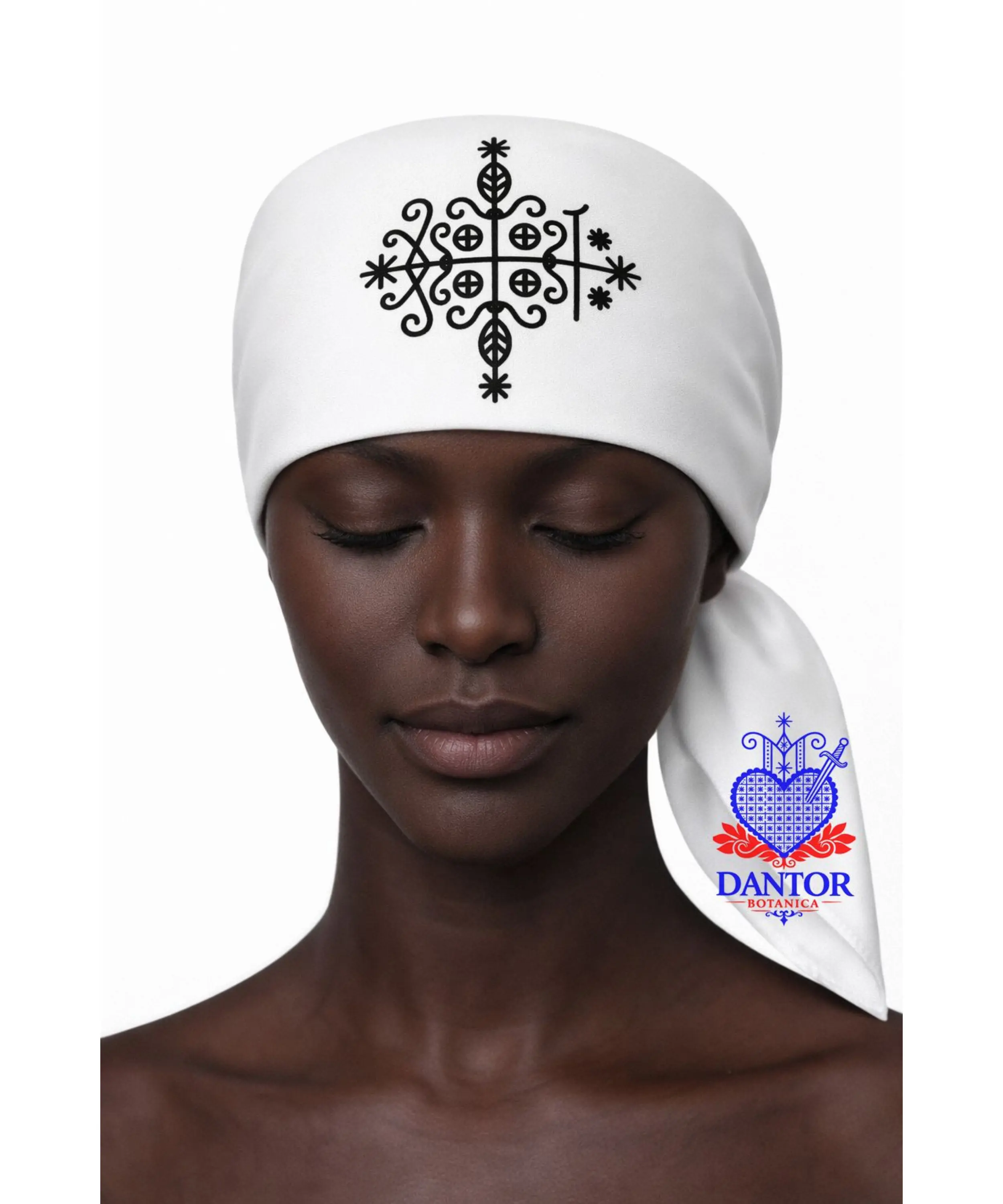 23.6X23.6 INCHES PAPA LEGBA Mouchwa Head Scarf Mouchwa lwa mouchoir lwa Veve Ceremonial Scarf, Red Satin, Traditional Spiritual Design, Religious Altar Accessory Mouchwa Lwa Mouchoir Lwa Loa Mambo Ougan Manbo Vodoo Voudou Hoodoo Wican
