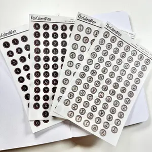 Transparent Matte Stickers - Typewriter Key Letters
