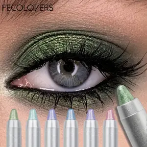 6pcs/set Matte Finish Double-headed Stick Shimmery Glitter Eyeshadow Stick Double-ended Eye Shadow Highlight Stick Eye Makeup Products