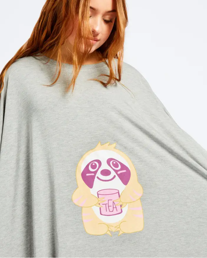 Comfy Sloth Graphic Sleep Shirt, Your New Favorite for Lazy Days: Cute Sloth Sleep Shirt
