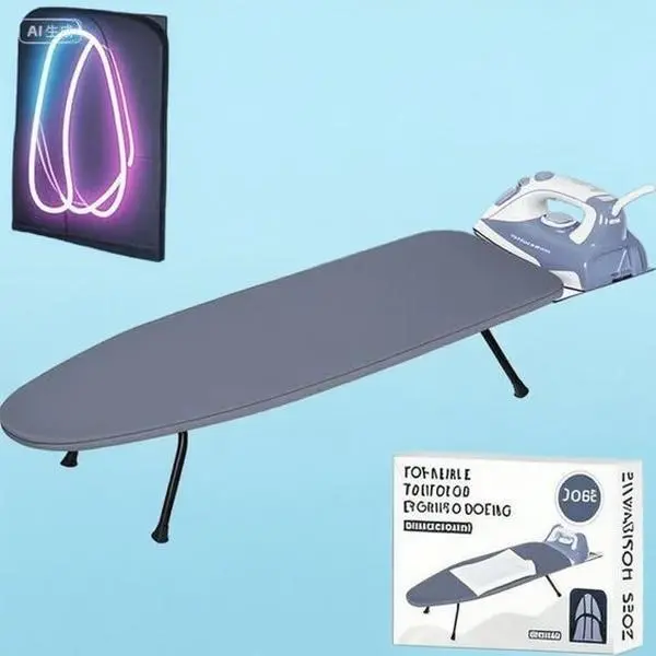 "Space-Saving Foldable Ironing Board |   Heavy-Duty 100% Cotton Pad & 8mm Heat-Resistant Padding |   31.5x11.8 Inch Portable Tabletop Design |   Compact Travel Iron Board for Home Use |   Durable Lightweight Ironing Surface"