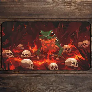 [Sale off up to 65%][Free Ship] Dark Frog MTG Playmat: Cottagecore Anime Desk Mat