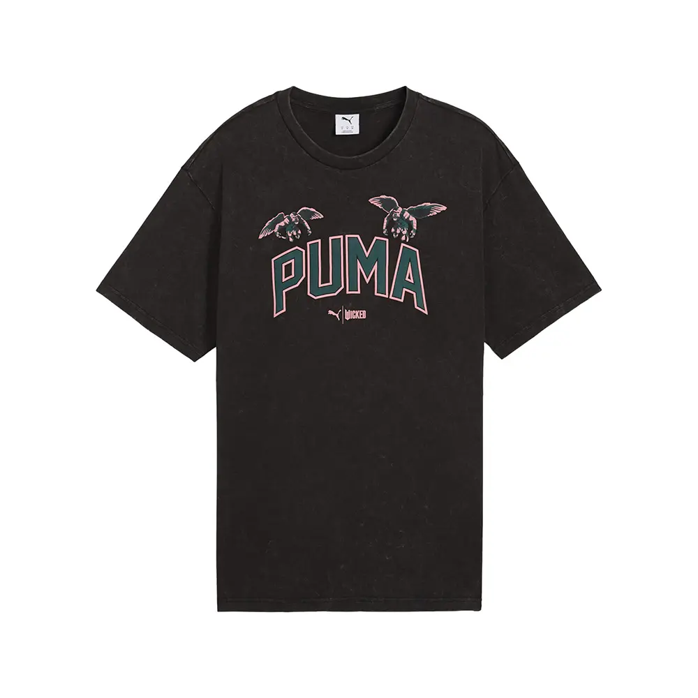 PUMA Mens X Wicked Oz Graphic Crew Neck Short Sleeve Casual Tops Casual - Black