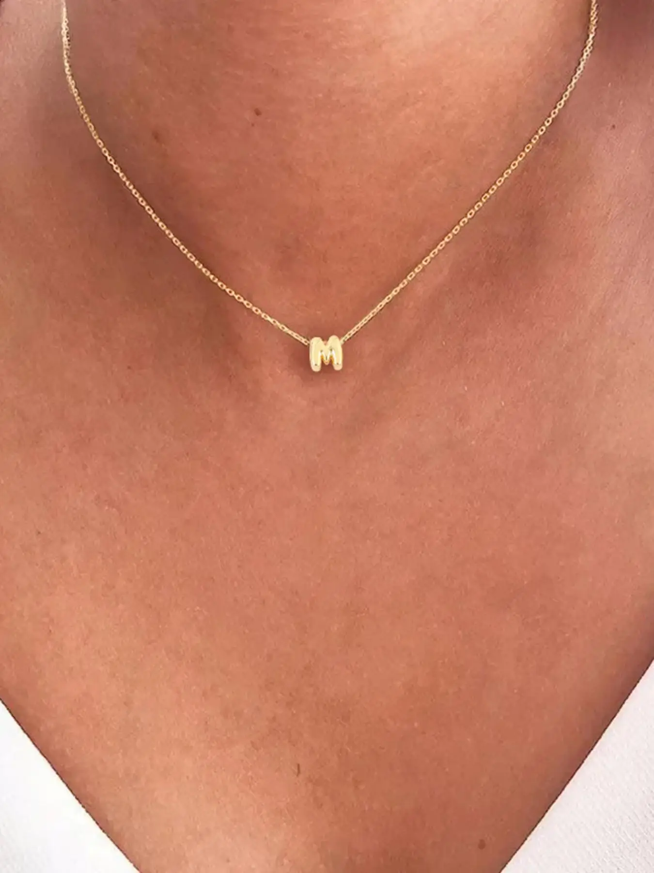 Personalized Initials Letter Pendant Necklace for Women, Stainless Steel Jewelry for Party, Daily Clothing Decor, Trendy All-match & Exquisite Jewelry