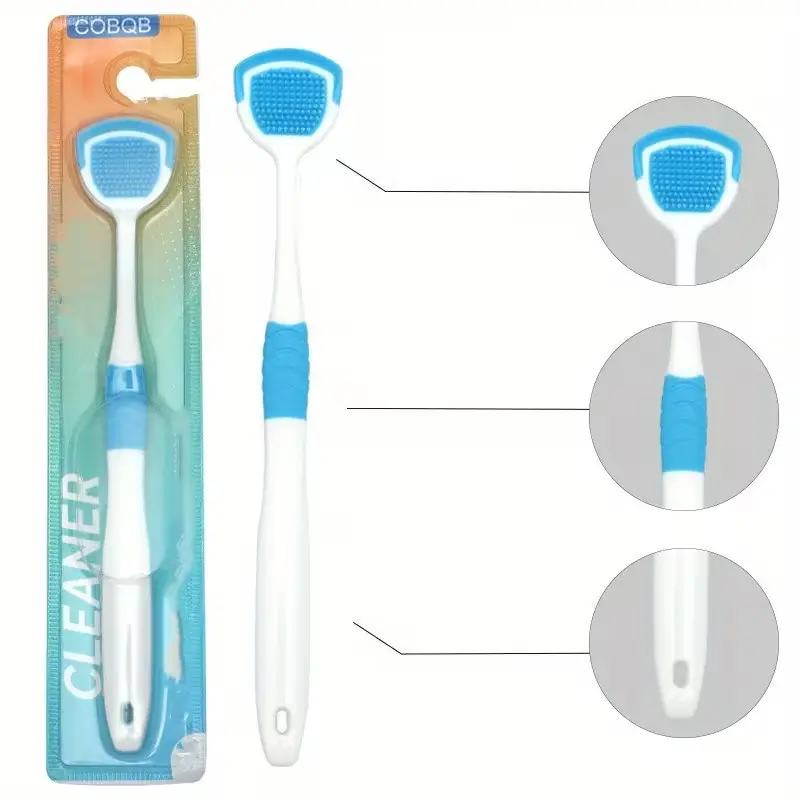 Tongue Cleaner Brush – Soft Silicone Tongue Scraper for Daily Oral Care, Fresh Breath Routine Tool (1pc Random Color)