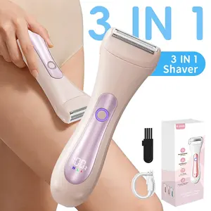 Women's Electric Shaver, Rechargeable Bikini Trimmer, Ipx7 Waterproof Wet/dry Use, Private Hair Removal for Legs, Body, Bikini Area