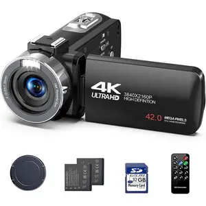 Camcorder Video Camera 4K Digital Camera for Vlogging 42MP 3" 270? Rotation Screen 18X Digital Zoom Cam Corder for YouTube with 2 , 32GB SD Card, Remote Control