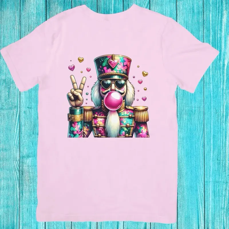 Nutcracker Tee Pink Aesthetic Christmas Shirt with Festive Design and Comfortable Fit for Holiday Wear