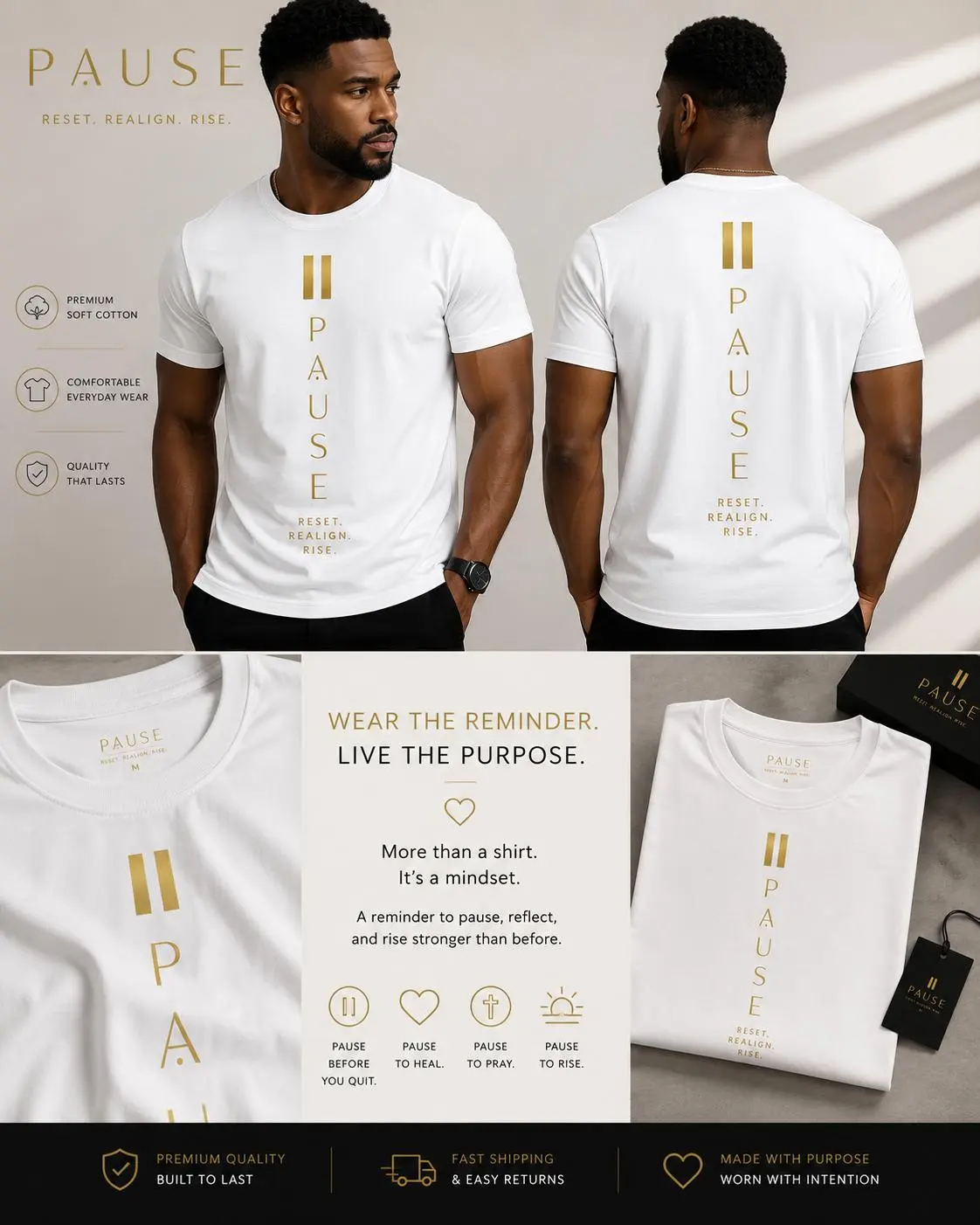 Men's Short-Sleeve Pause II T-Shirts - Menswear Tops