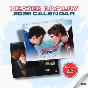 Hollander and Rozanov 2026 Calendar, Heated Rivalry Fan Merch, Hudson Williams and Connor Storrie