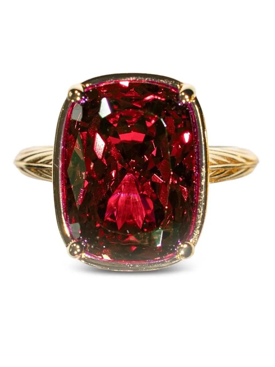 Sterling Silver Elongated Cushion Garnet CZ Cocktail Ring Sterling Silver Elongated Cushion Garnet CZ Cocktail Ring