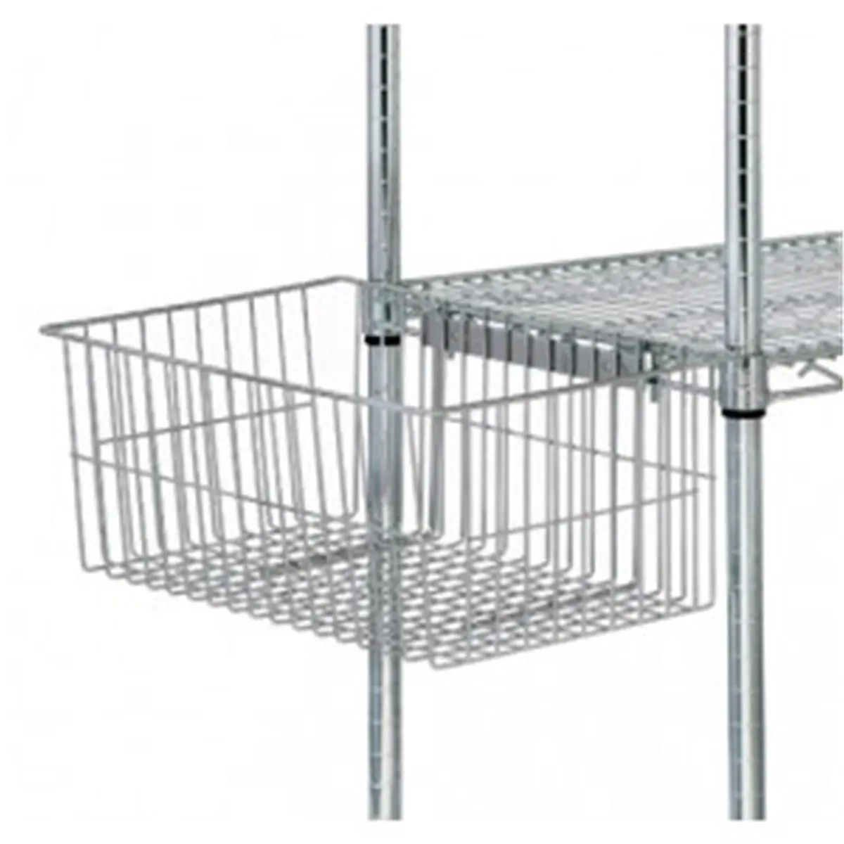 212 MAIN Chrome Finish Wire Mesh Basket - Quick-Attach Detachable Tool Organiser for Hardware Storage, Furniture & Home Organization, Detachable Basket, Mesh Baskets