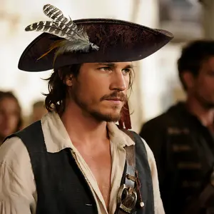 Men's Women's Vintage Distressed Faux Leather Pirate Hat for Halloween Costumes Cosplay