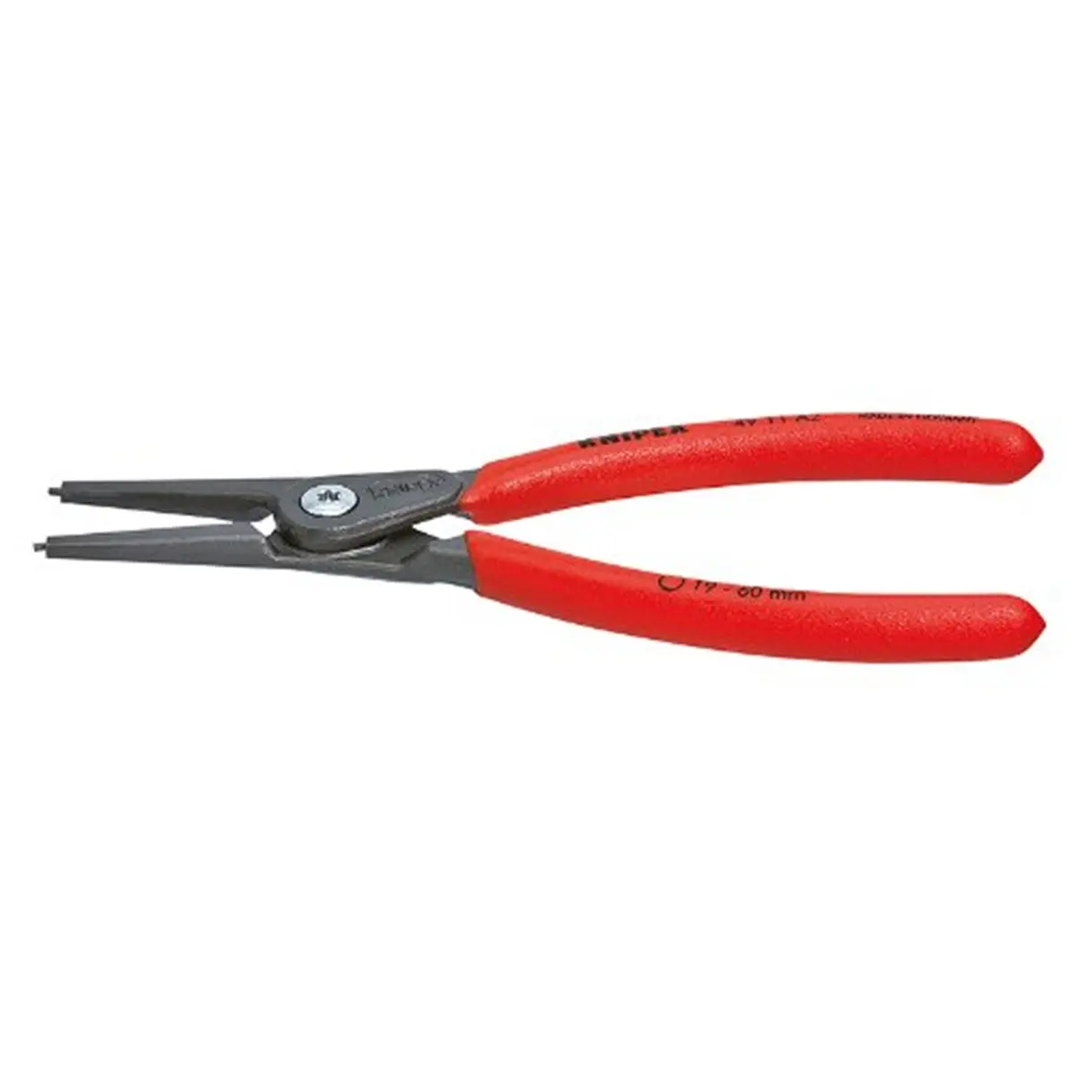Knipex KNP4911-A3 9 In. Heavy-Duty Precise Pliers, Chrome Vanadium Pincers with Internal Opening Spring, Rubber-Coated Handle, Oil-Hardened Inserted Tips, 0.55 lbs, No-Backlash Operation, Easy Fitting for Bolt Joints, Reliable Work Hand Tool