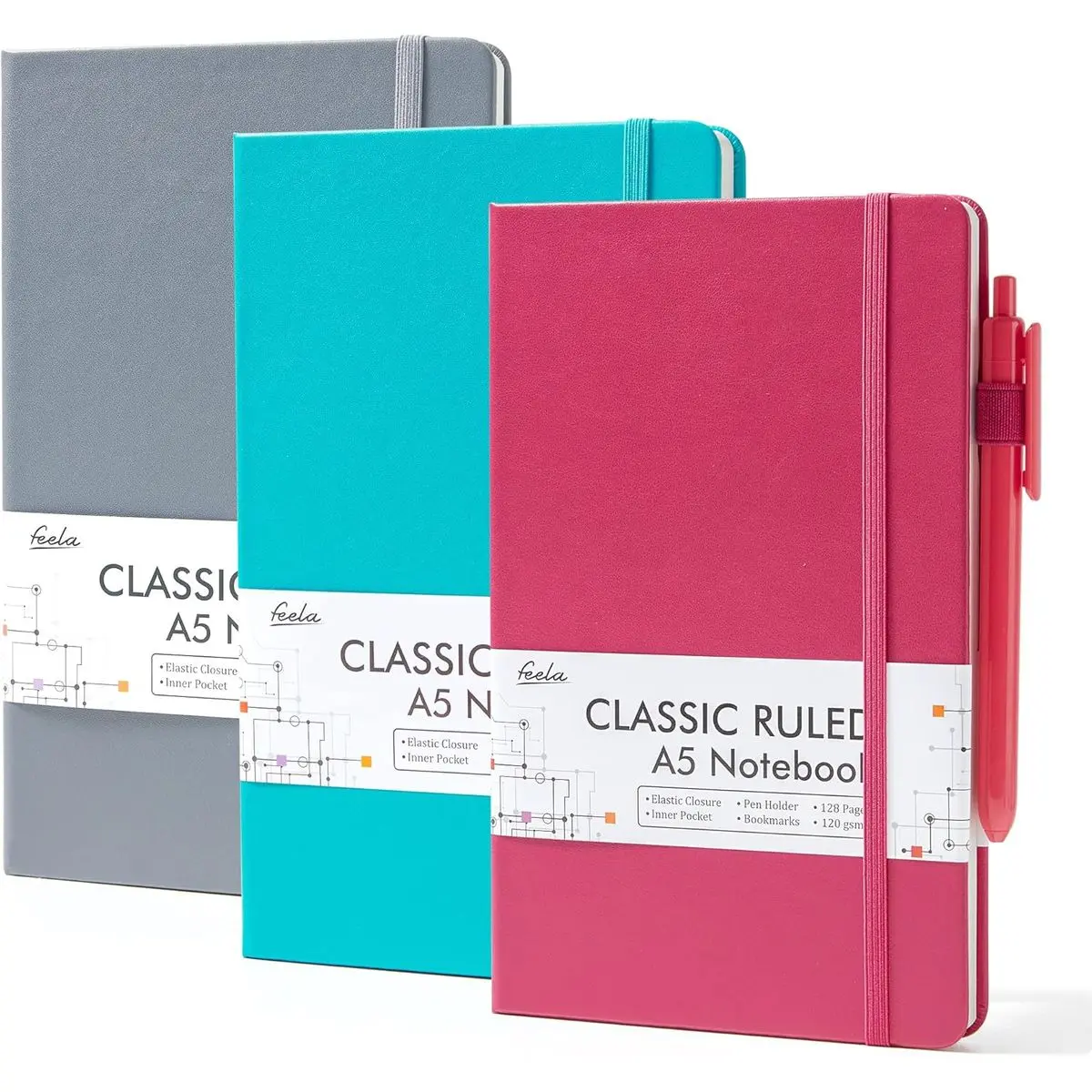 Gray, Berry, Emerald