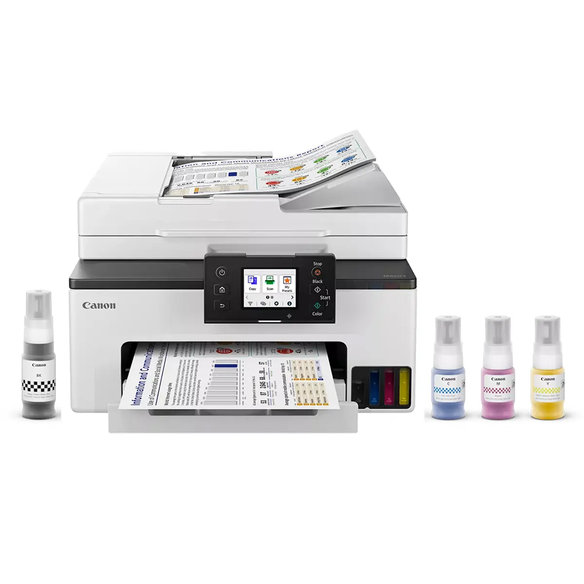 Canon MAXIFY GX2020 Wireless MegaTank Small Office All-In-One Color Inkjet Printer, Fax