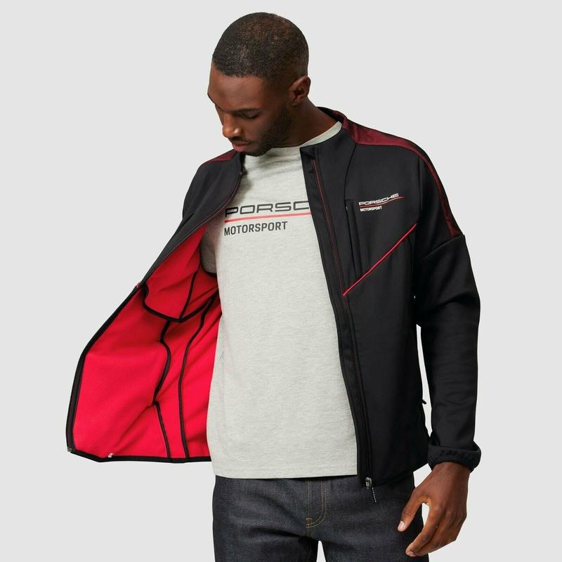 Porsche Motorsport Men's Fanwear Black Softshell Jacket