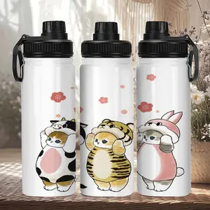1pc 20oz Stainless Steel Travel Mug with Cute Cat Design, Leak-Proof 304 Stainless Steel Insulated Cup, Hand Wash Only, Ideal Gift