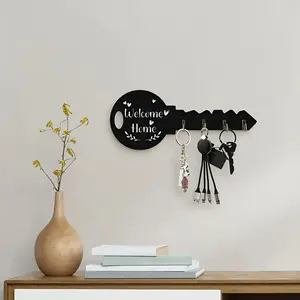 Wall-Mounted Key Hook, Wooden Hat Rack, Space-Saving Home Decor, Wall Decoration, Key Holder, Hanging Hook, Wall Mount Organizer, 1-Layer, China Harvested