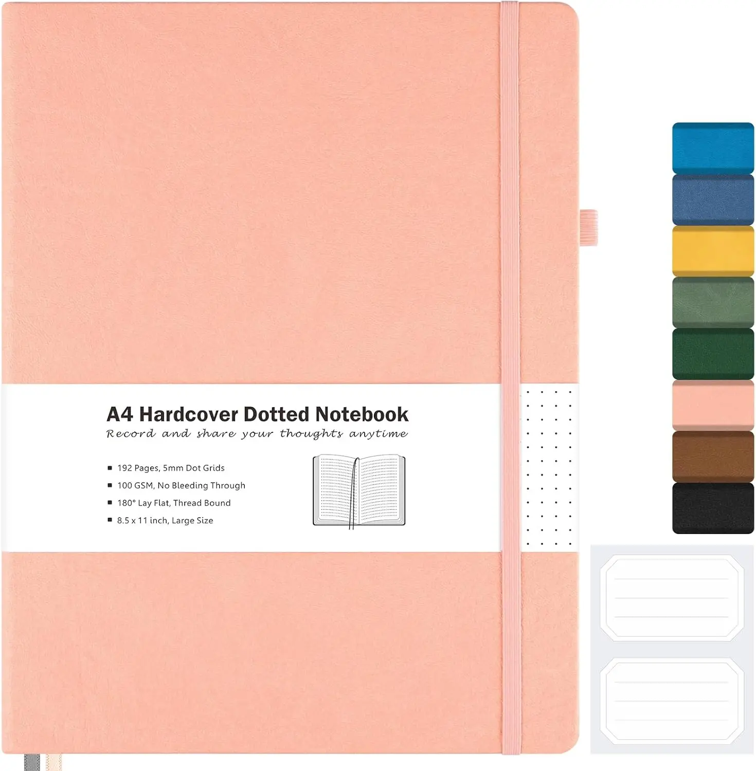Dotted Journal, Hardcover Notebook 8.5 x 11, Dot Grid Notebook Journal for Women, Men, Large Leather Journals for Writing, , No Bleed Thick Paper, A4 Notebooks for Work, School, Notes,