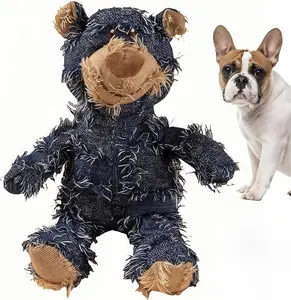 Soothe Teething & Anxiety! Bear Pet Toy - Interactive Plush Dog Toy, Teeth Cleaning & Grinding, Anti-Bite Durable for Puppies, Pet Supplies, PuppyCare