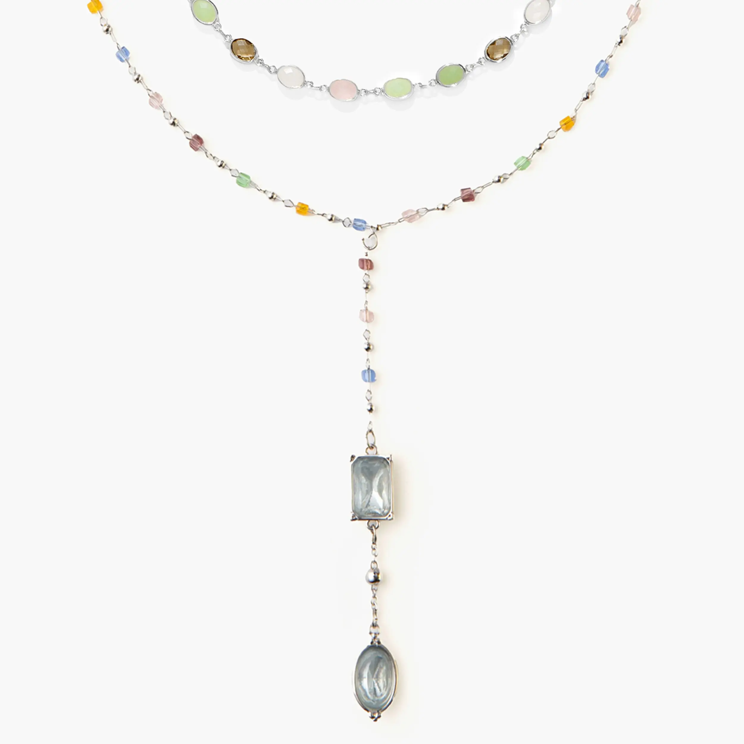 The Celestial Romance Necklace Set - Silver