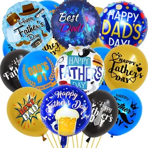 Fathers Day Gift 45PCS Happy Father's Day Balloons Decorations - Happy Fathers Day Foil Balloons and Best Dad Ever Latex Balloons Perfect for Father's Day Decorations Supplies
