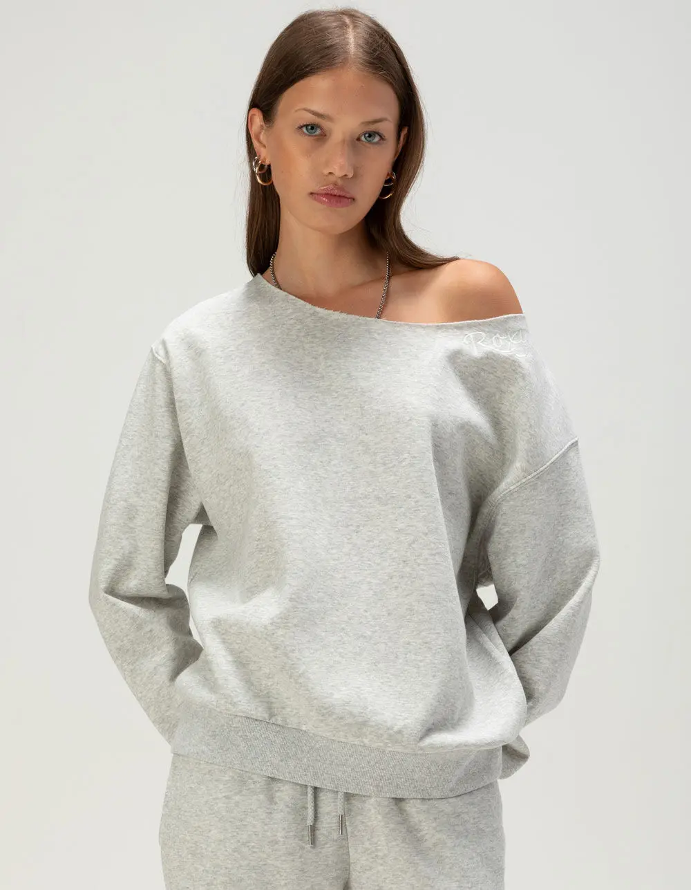 ROXY Wave Break Womens Off The Shoulder Sweatshirt