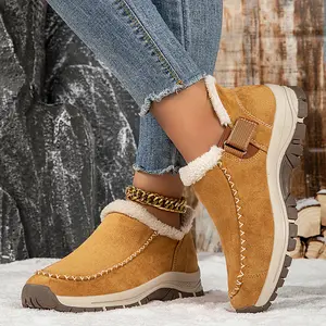This season's best-selling fashionable women's snow boots are slip-on, anti-slip and lightweight. Premium Black Winter Boots - Weatherproof Fleece Lined Walking Shoes Walking Shoes Footwear Girl Bridal Women's Lightweight Comfort Loafers pink  white  shoe