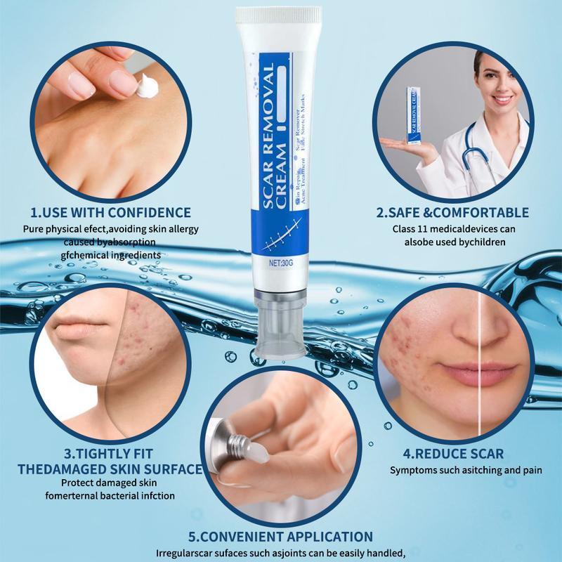 2 Scar Removal Cream 30g Silicone Gel for Surgical & Keloid Scars All-Natural Ingredients Gentle Formula for Sensitive Skin Lightweight Breathable Universal Compatibility