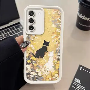 1 Piece A02s clean cat Silicone Case For Galaxy A02s With Lightweight Features Suitable For Casual