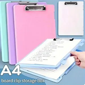 A4 Size PP Clipboard Organizer Large Capacity Document Holder for Office & School, Sturdy & Lightweight
