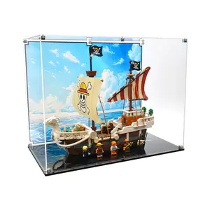 Acrylic Display Case Compatible with LEGO® 75639 One Piece Going Merry Pirate Ship - Set Not Included