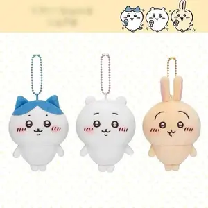 nime Figures Chikawas Cartoon Cute Plush Keychain Figures Hachiware Usachi Small Feet Pendant Self Deprecating Bear Doll Gift