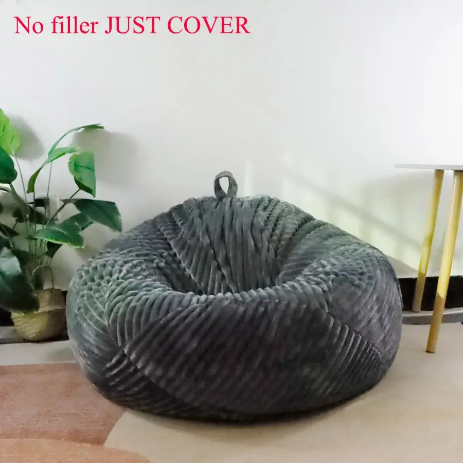 Bean Bag Cover without Filler, 1 Count Striped Bean Bag Sofa Cover, Soft Comfortable Bean Bag Cover for Home Living Room Bedroom, Halloween Decor