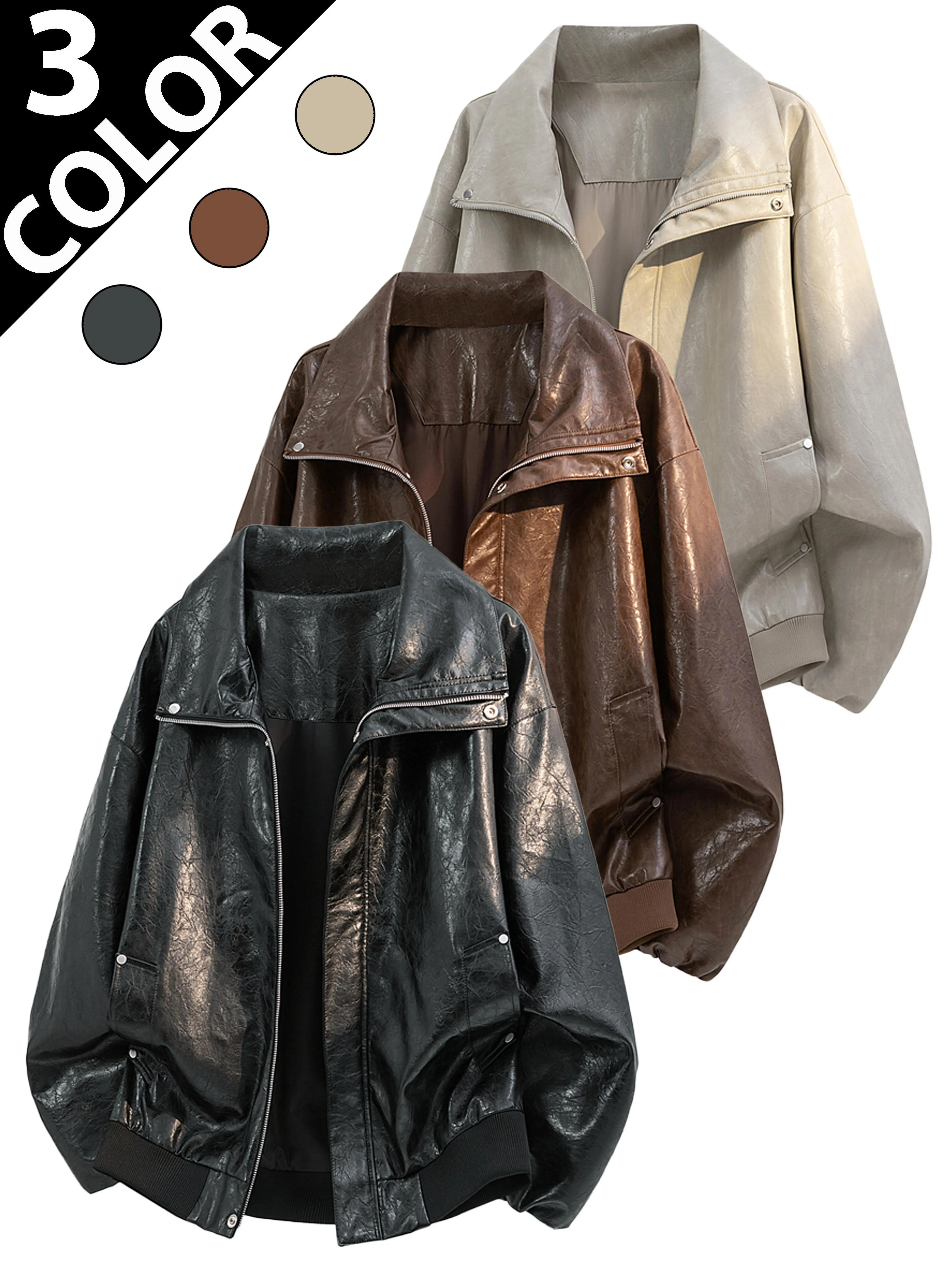 Men's 2026 New Premium Regular Polyester Lapel Jacket - Spring & Autumn Wear, Trendy Couple-Matching Outfits, Refined Fabric with Delicate Low-Key Light Luxury Texture & Comfortable Fit