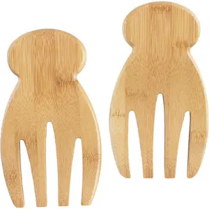 Salad Hands – Bamboo Salad Serving Utensils for Serving & Tossing
