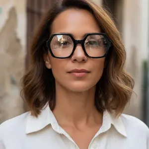 Red Edge Bold Geometric Frames with Sharp Angles and Deep Dark Acetate Tortoiseshell Veining for Confidence and Clarity