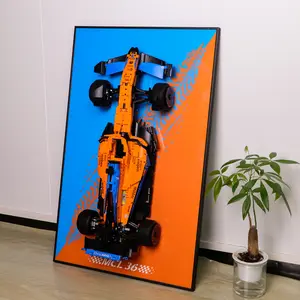 【Car Not Included】Display Wallboard for McLaren  Race Car,   Wall Mount for 42141 Collectible  Model Car Kit, Space-Saving Easy Assembly Creative Home Decor, New Background
