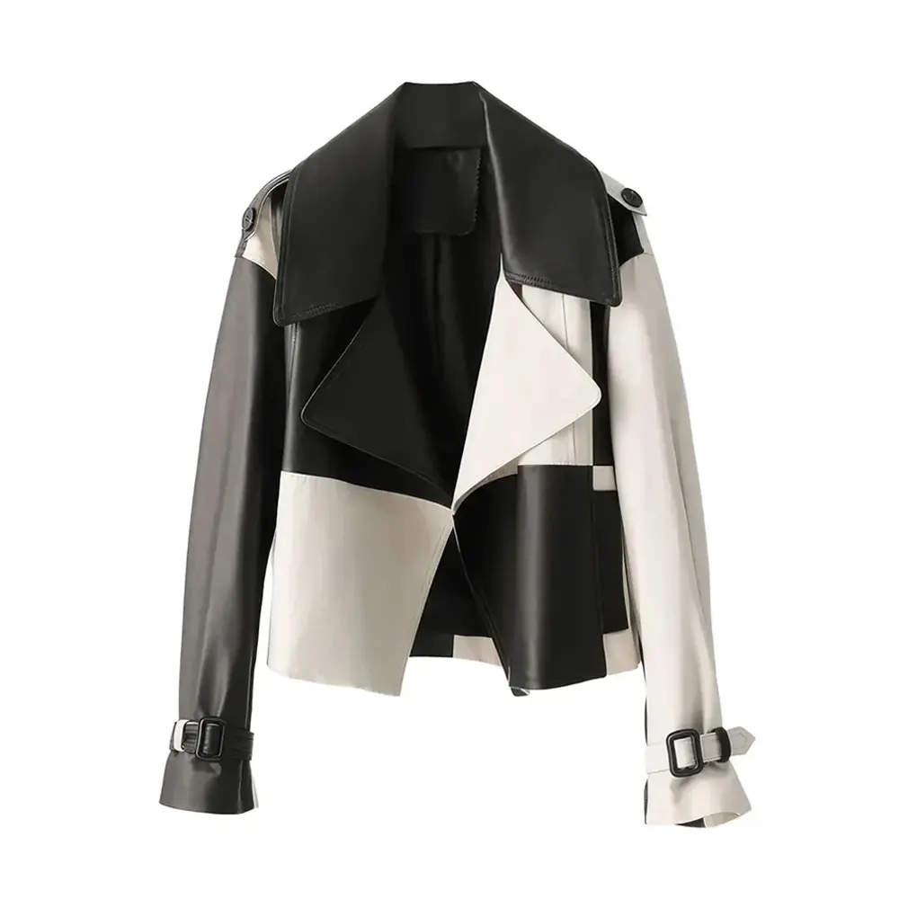 Korean Fashion Women's Genuine Cowhide Leather Jacket by Hide Crafts