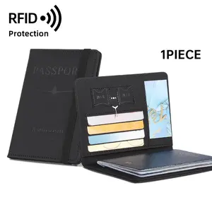 Premium PU Leather Passport Holder, Rfid Multi-Card Slot, Travel Passport Card Case, Couple PU Leather Passport Cover