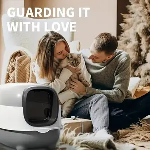 Large Round Enclosed Cat Litter Box, Indoor Outdoor Use, Odor Proof Leakproof Easy Clean, Multifunctional Cat Toilet