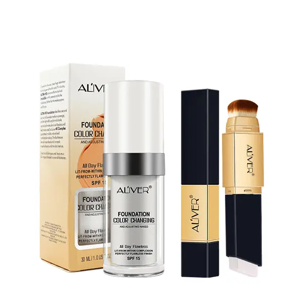 Aliver Flawless Colour Changing Foundation Concealer Cover Cream Sets Complexion Unification Skin Correction