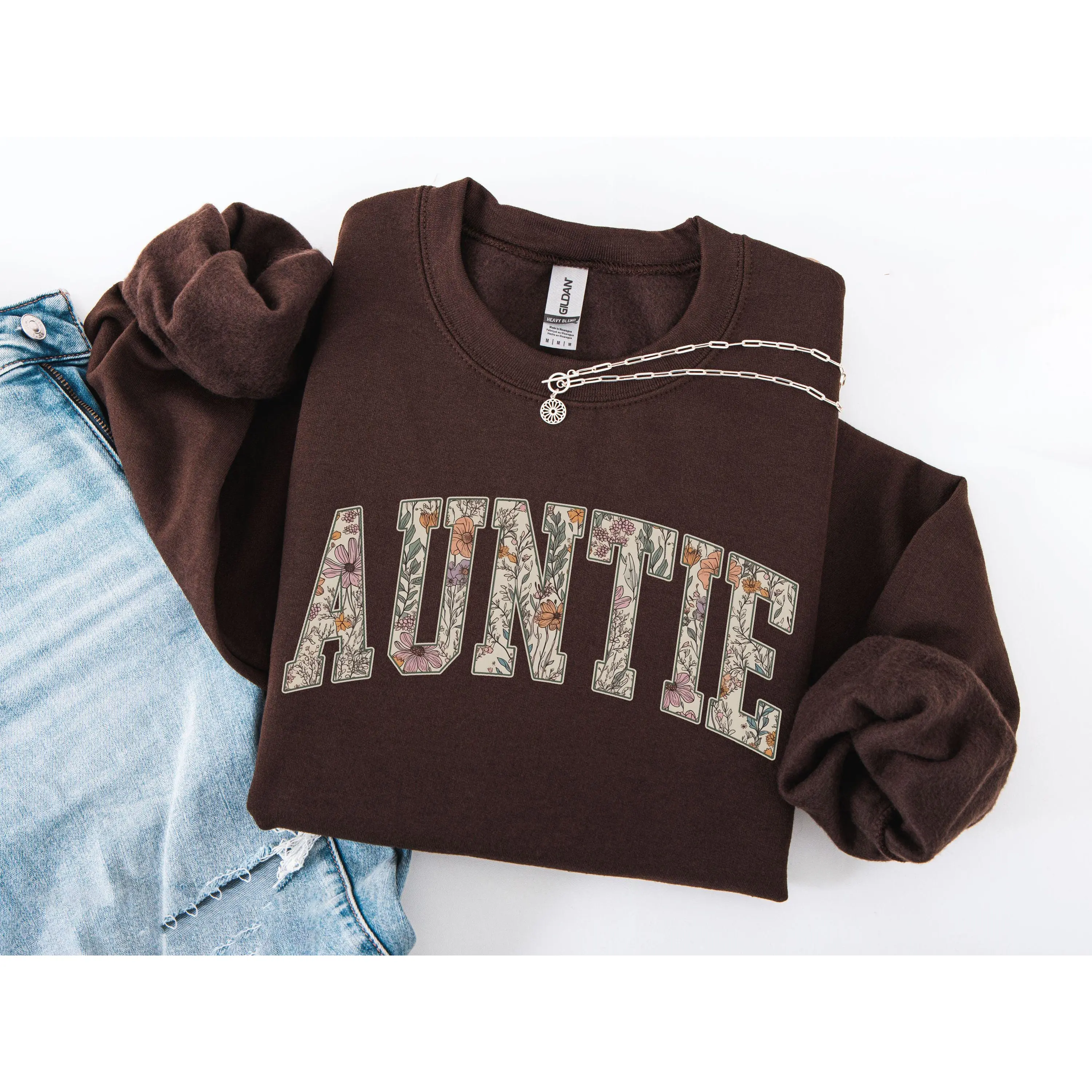 Auntie Sweatshirt, Aunt Sweater, Floral Auntie Sweater, New Aunt Gift, Pregnancy Announcement, Gift for Aunt, Pregnancy Reveal to Aunt