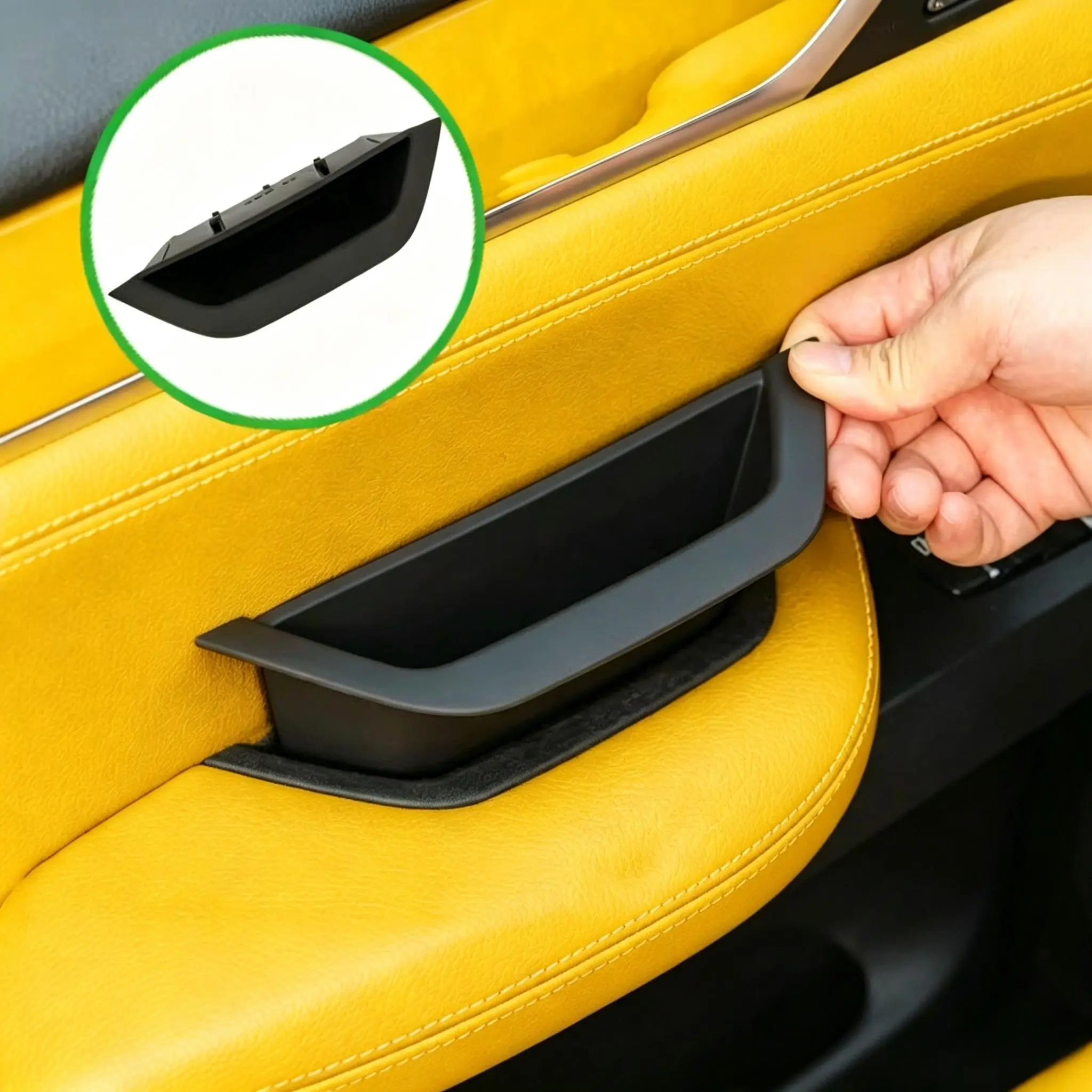 Car Auto Interior Inner Door Handle Pull Trim,Driver Side Door Armrest Cover for BMW X3 X4 F25 F26,for BMW X3 F25 2010-2016,X4 F26 2014-2017, Front Left Side, Black