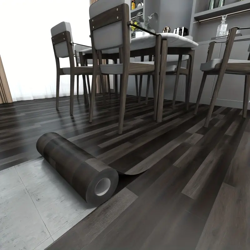 Luxury Self-Adhesive Wood Grain Pattern Floor Stickers, Waterproof Non-Slip Vinyl Flooring, Realistic Wood Texture, Tearable, for Bathroom Bedroom Living Room DIY Home Renovation