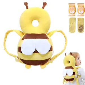 Baby Head Protector Backpack with Knee Pads & Non-Slip Socks, Toddler Safety for Crawling & Walking (Style 8)